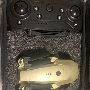 NWT Gold Drone with 4K HD CAMERA WIFI Black Controller and Case